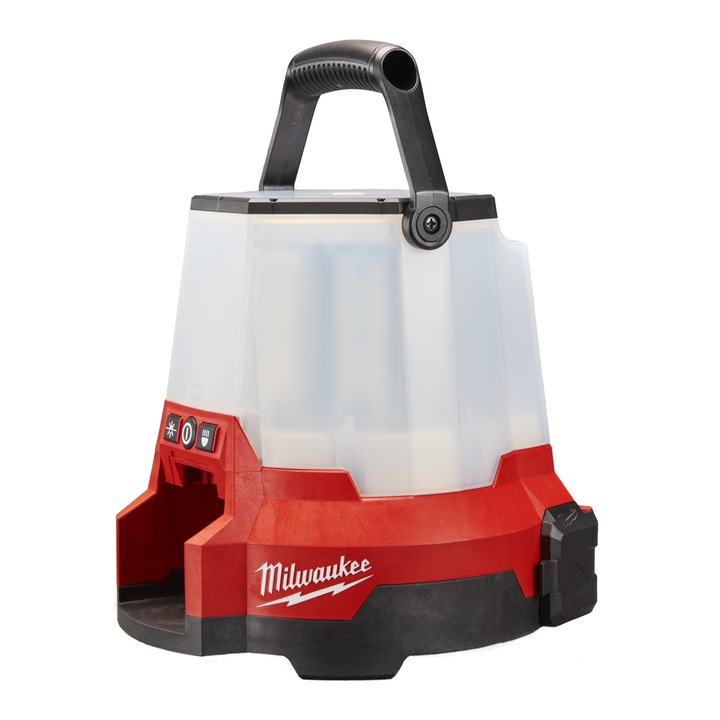 Lampa de santier cu LED, compacta, 4400 lumeni, alimentare la retea sau cu acumulator, varianta neechipata cu acumulatori, Milwaukee