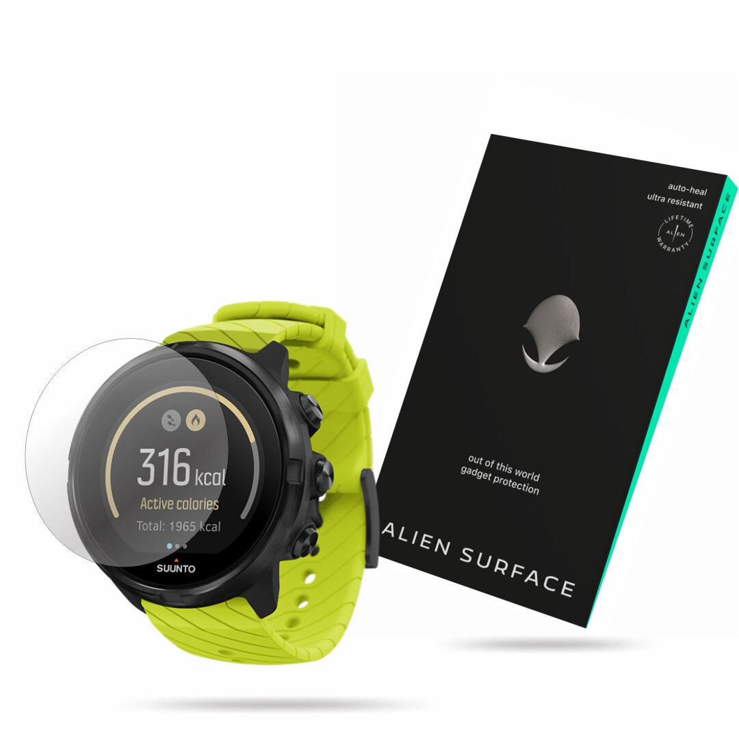 Folie Alien Surface, Suunto 9 Lime, protectie ecran 1+2 Rezerve