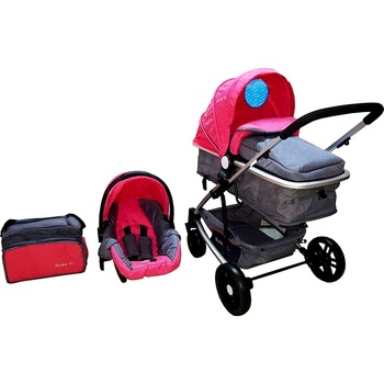 Carucior nou nascuti 3 in 1 Baby Care™ PRO YK cu geanta bebe inclusa , Cadru Aluminiu, Landou, Scoica auto, Spatar reglabil 3 trepte, Roz Carucior nou nascuti 3 in 1 Baby Care™ PRO YK cu geanta bebe inclusa , Cadru Aluminiu, Landou, Scoica auto, Spatar reglabil 3 trepte, Roz