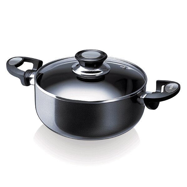 Oala cu capac, BEKA, 24 cm, 4 L, Antracit