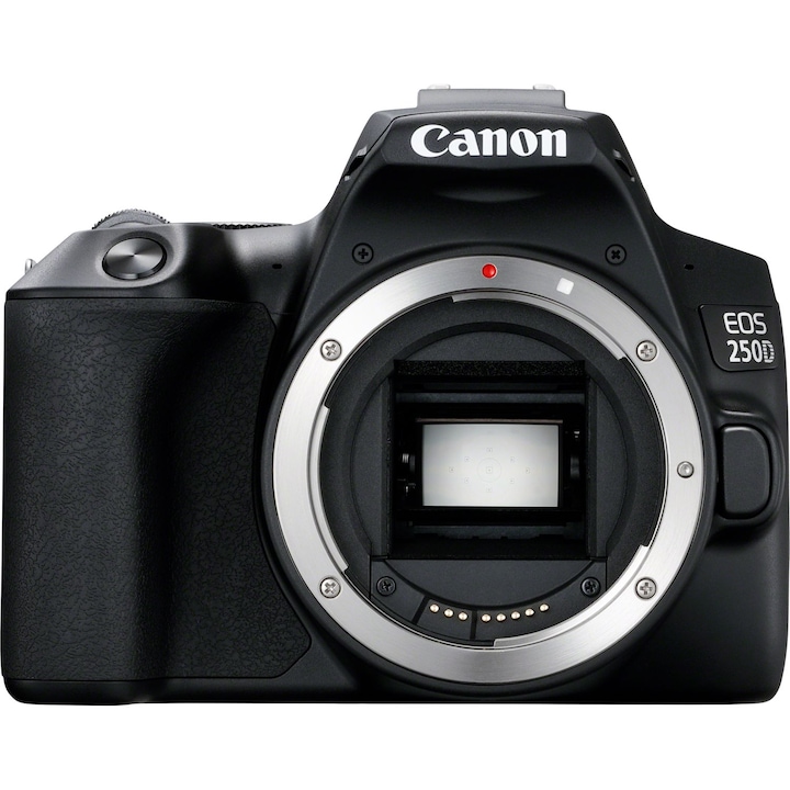 Canon EOS 250D DSLR fényképezőgép, 24,1 MP, Wi-Fi, ház, fekete