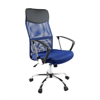 Scaun de birou ergonomic Kring Fit, Mesh Negru/Albastru