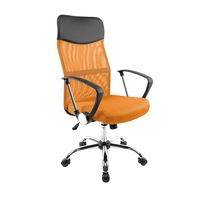 Scaun de birou ergonomic Kring Fit, Mesh Negru/Portocaliu