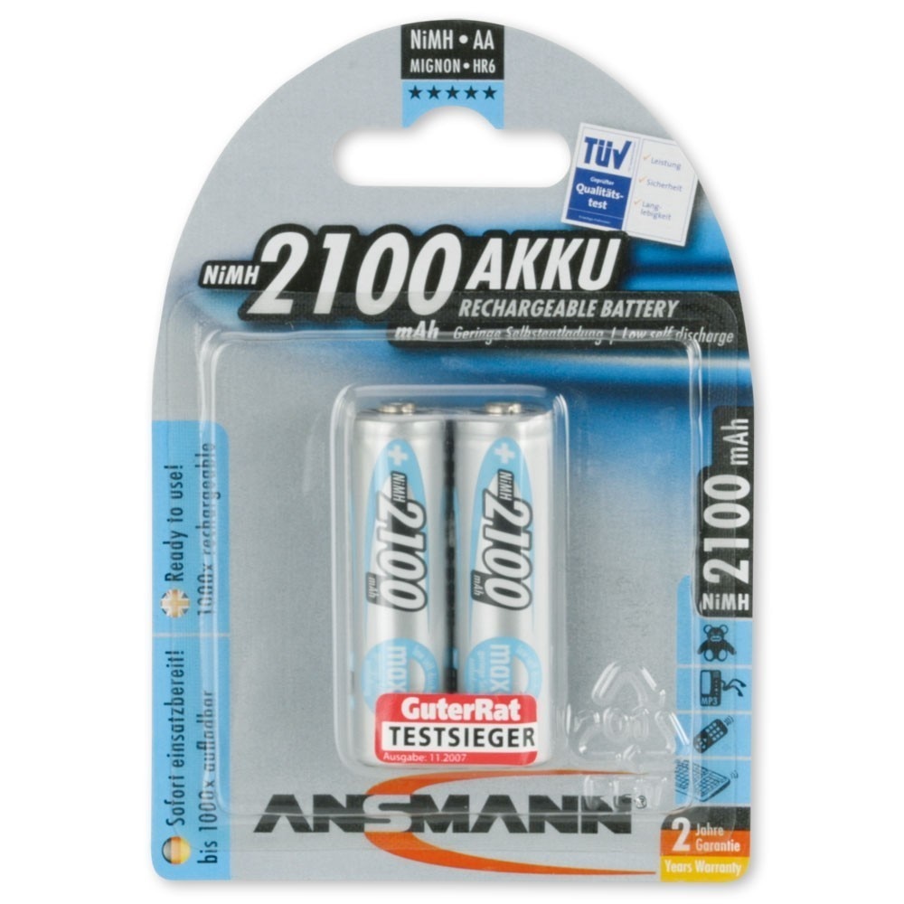 Acumulator Ansmann AA 2100mAh preincarcat, blister 2 bucati