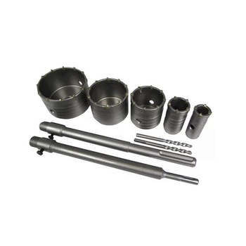 Set 5 carote pentru beton, Bass BS-1966, 2 adaptoare SDS Max si SDS plus, 30-100 mm Set 5 carote pentru beton, Bass BS-1966, 2 adaptoare SDS Max si SDS plus, 30-100 mm