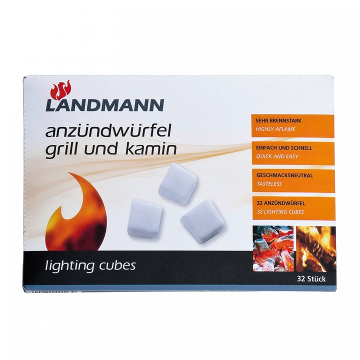 Landmann Grillgyújtó kocka, 32 db, Kályha, Kazán, Kandalló, Grillsütő