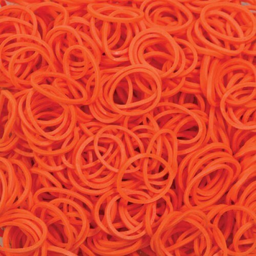 Set Rainbow Loom Elastice Standard, Portocaliu