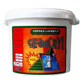Vopsea superlavabila pentru pereti exteriori Sedacryl, 9.5 L Vopsea superlavabila pentru pereti exteriori Sedacryl, 9.5 L