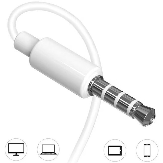 Casti JVC HA-FR15-W-EF, Cu fir, In-Ear, Microfon, mufa Jack 3,5 mm, Alb