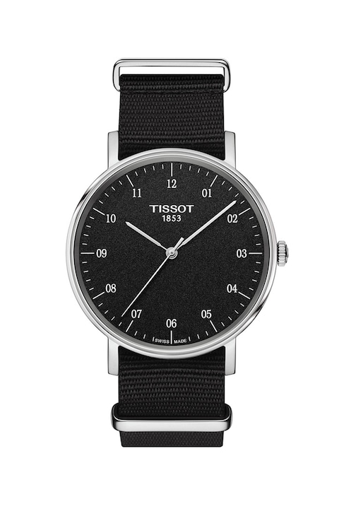 Tissot, Часовник с текстилна каишка, Черен