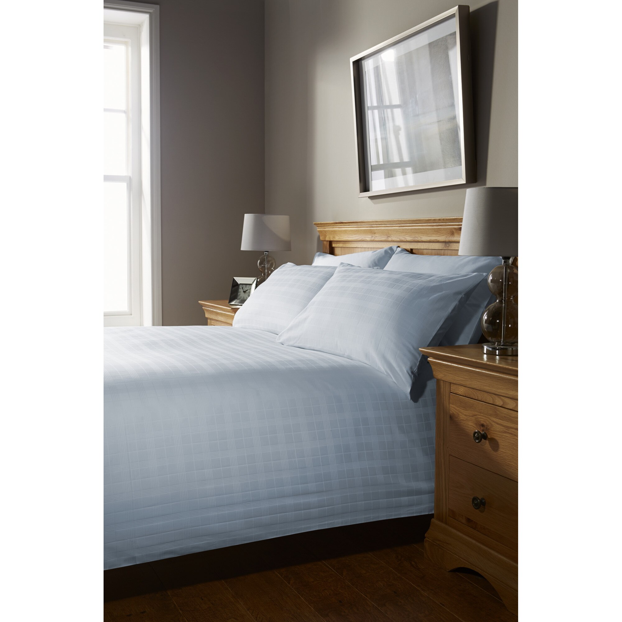 Lenjerie de pat 400TC, bumbac 1Window Pane 230x220cm - Behrens England