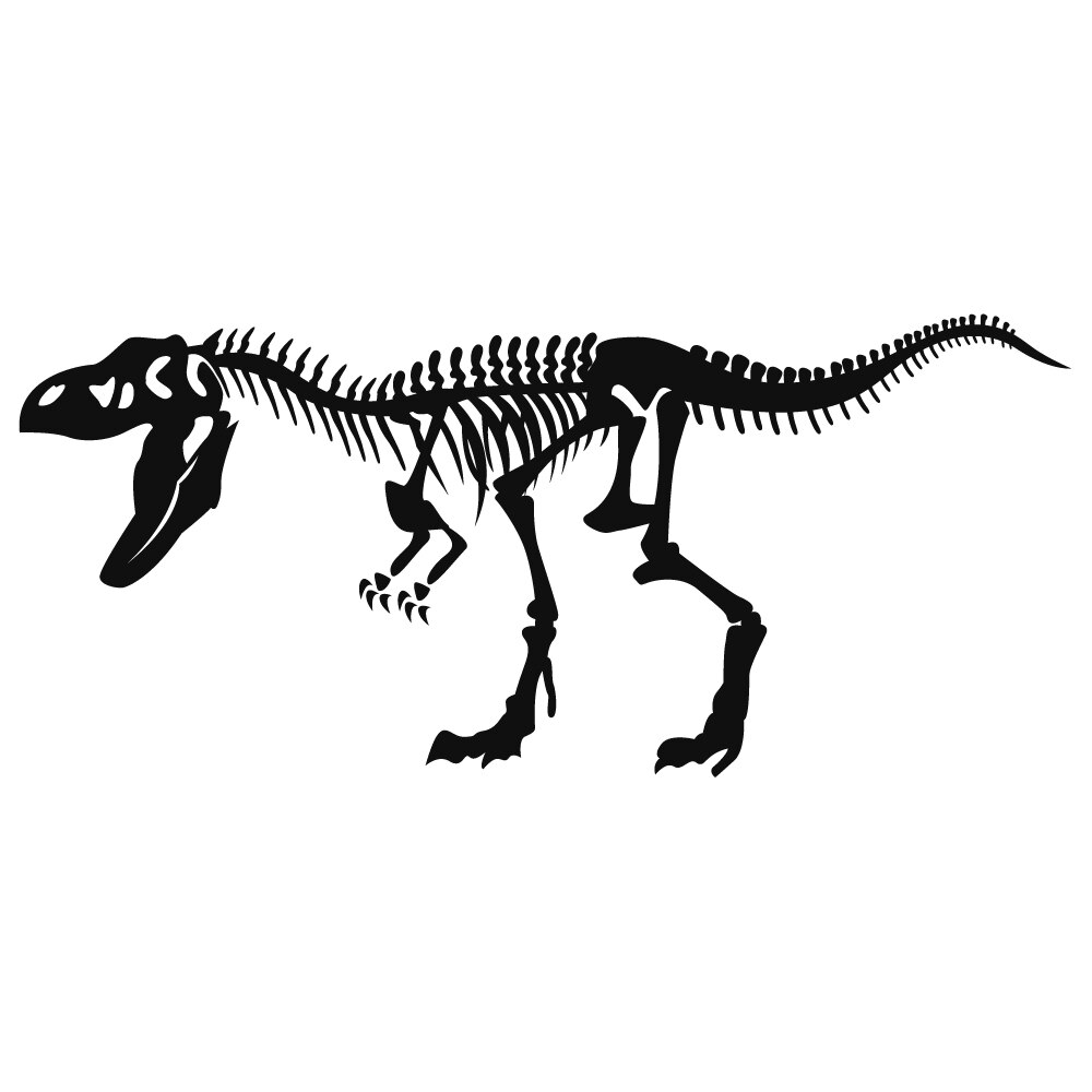 Sticker decorativ StickerStore Dinozaur, 100x44 cm, Negru