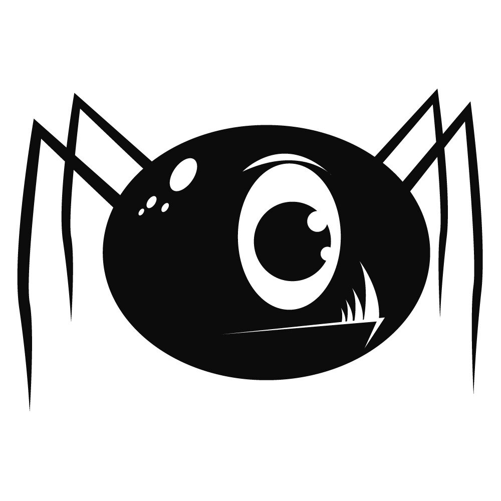 Sticker decorativ StickerStore Paianjen, 50x40 cm, Negru