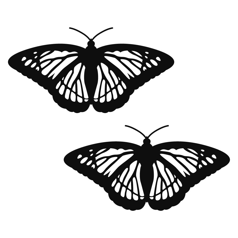 Sticker decorativ StickerStore 2 Fluturi, 30x28 cm, Negru
