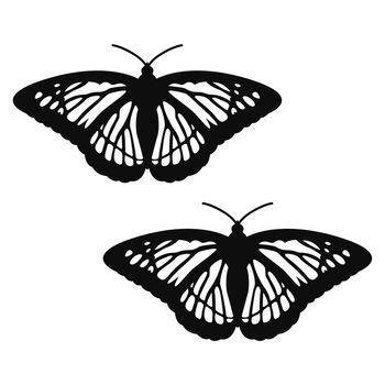 Sticker decorativ StickerStore 2 Fluturi, 30x28 cm, Negru Sticker decorativ StickerStore 2 Fluturi, 30x28 cm, Negru