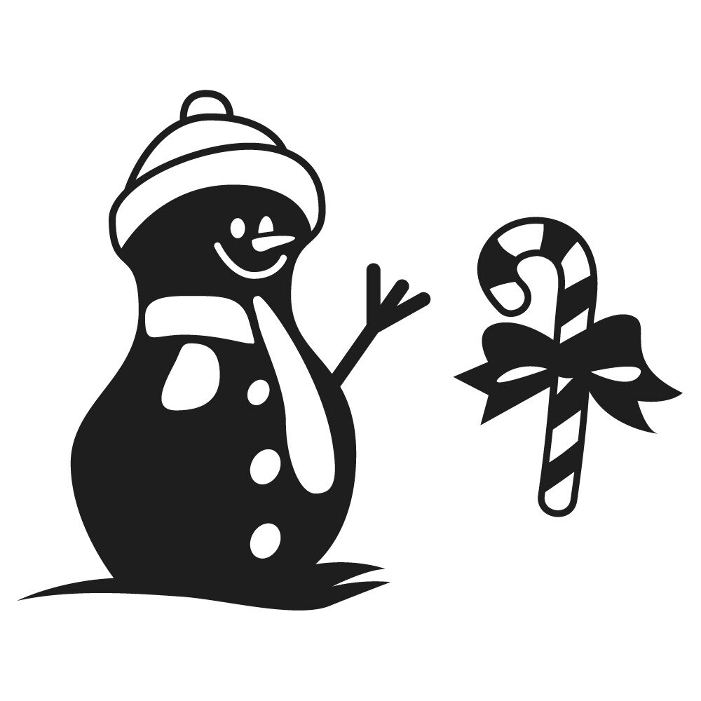 Sticker decorativ StickerStore Craciun set 3, 50x40 cm, Negru