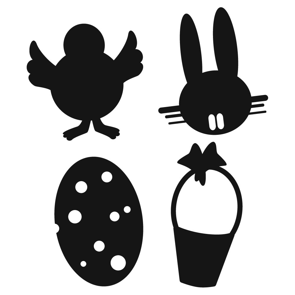 Sticker decorativ StickerStore Elemente Paste, 35x30 cm, Negru