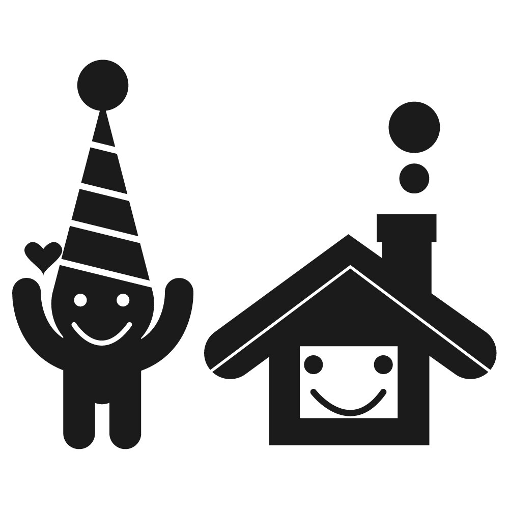 Sticker decorativ StickerStore Craciun set 2, 50x41 cm, Negru