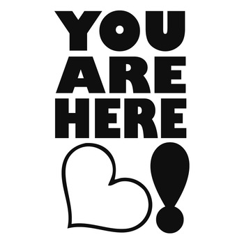 Sticker decorativ StickerStore You are here, 25x15 cm, Negru Sticker decorativ StickerStore You are here, 25x15 cm, Negru