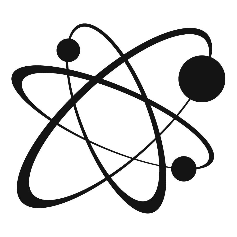 Sticker decorativ StickerStore Atom, 60x54 cm, Negru