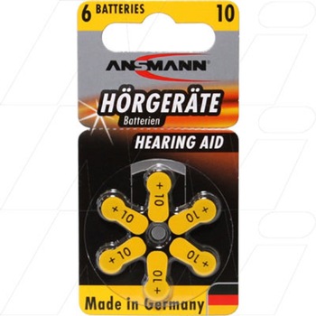 Baterie acustica Ansmann AZA10 blister, 6 buc Baterie acustica Ansmann AZA10 blister, 6 buc