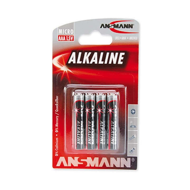 Алкални батерии Ansmann Red AA, R6, блистер 4 броя