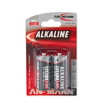 Baterii alcaline Ansmann Red C, LR14, blister 2 bucati Baterii alcaline Ansmann Red C, LR14, blister 2 bucati