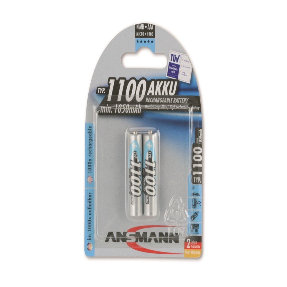 Acumulator Ansmann AAA 1100mAh, blister 2 bucati