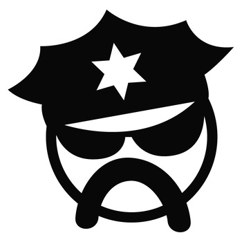 Sticker decorativ StickerStore Police, 25x25 cm, Negru Sticker decorativ StickerStore Police, 25x25 cm, Negru