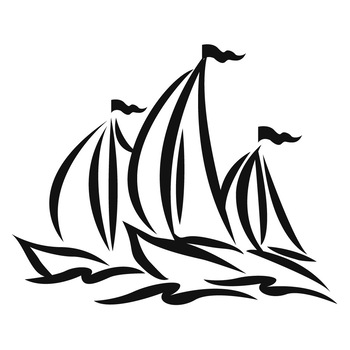 Sticker decorativ StickerStore 3 Nave, 30x24 cm, Negru Sticker decorativ StickerStore 3 Nave, 30x24 cm, Negru