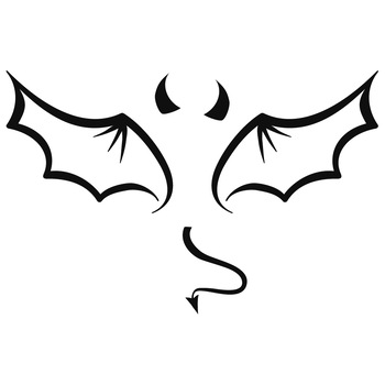 Sticker decorativ StickerStore Devil wings, 25x17 cm, Negru Sticker decorativ StickerStore Devil wings, 25x17 cm, Negru