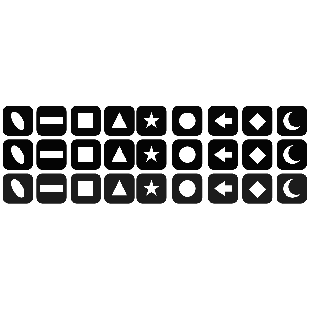 Sticker decorativ StickerStore Forme diverse, 80x26 cm, Negru