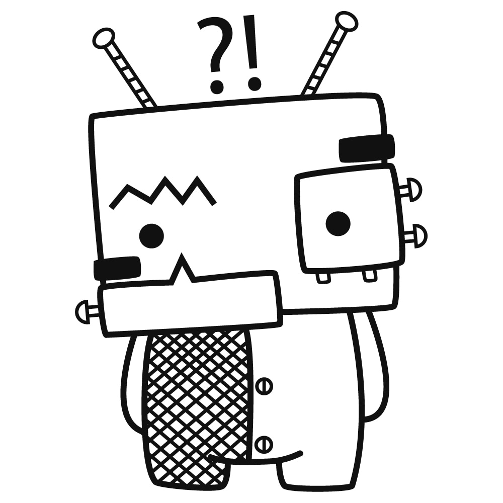 Sticker decorativ StickerStore Robo ?!, 27x35 cm, Negru