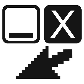 Sticker decorativ StickerStore Minimize maximize Close, 18x19 cm, Negru Sticker decorativ StickerStore Minimize maximize Close, 18x19 cm, Negru