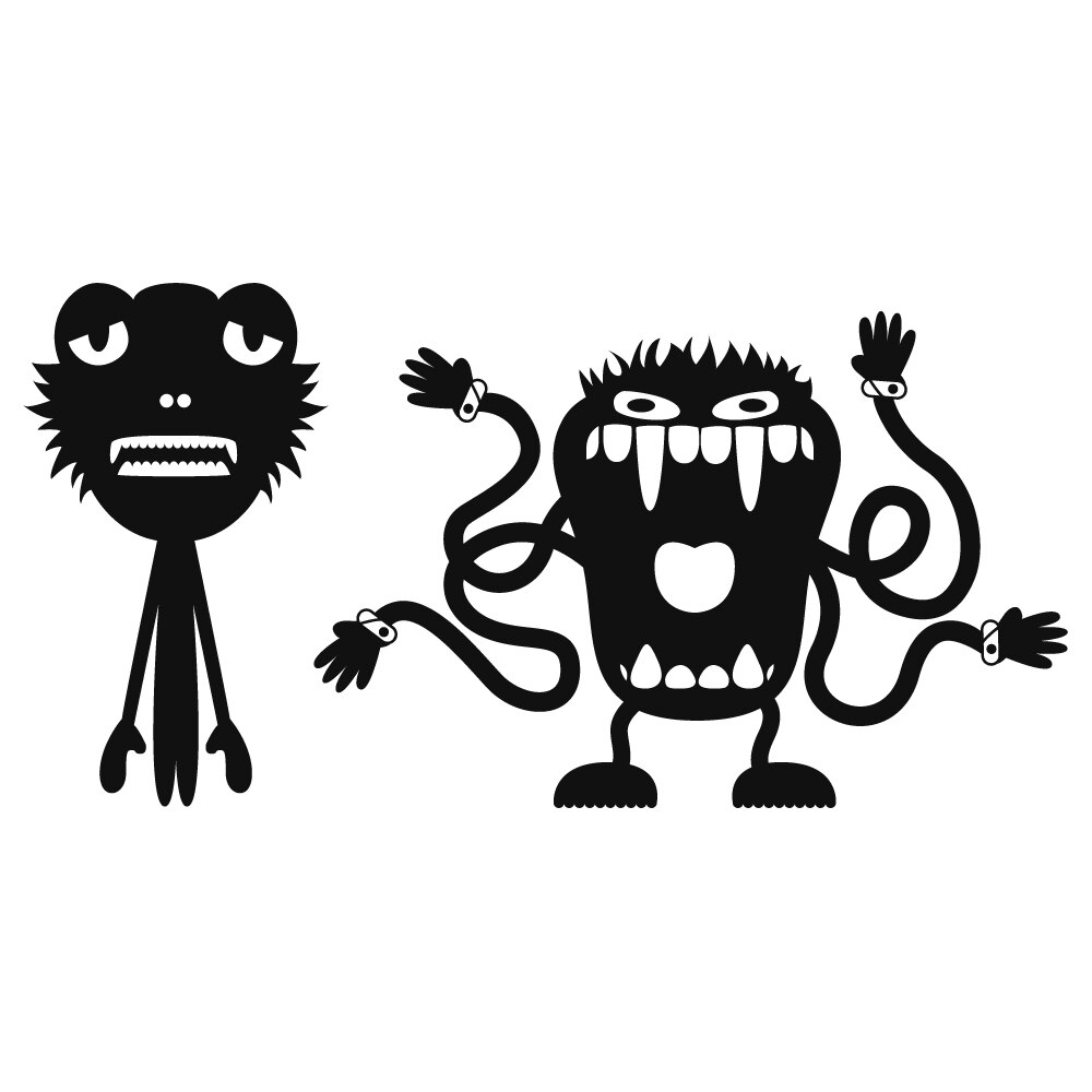 Sticker decorativ StickerStore Doi prieteni, 67x35 cm, Negru