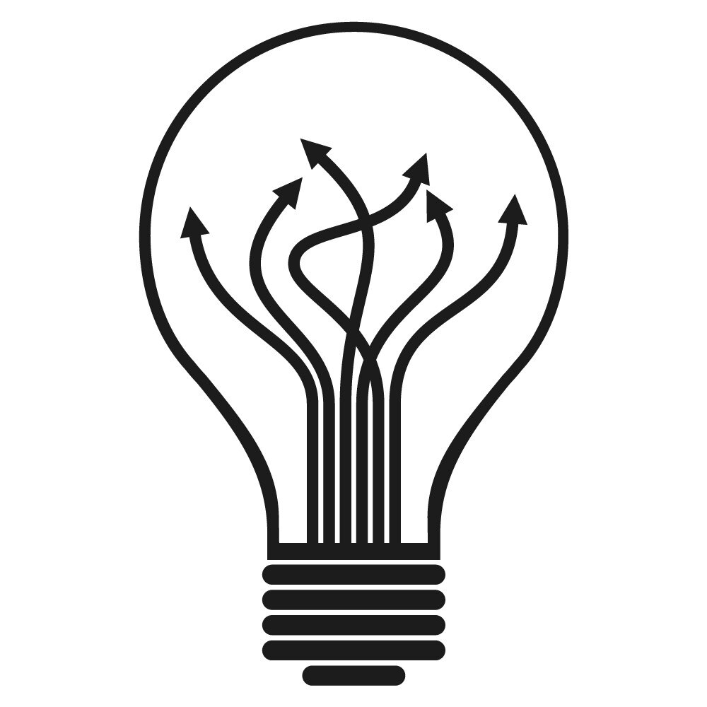 Sticker decorativ StickerStore Light Bulb, 13x19 cm, Negru