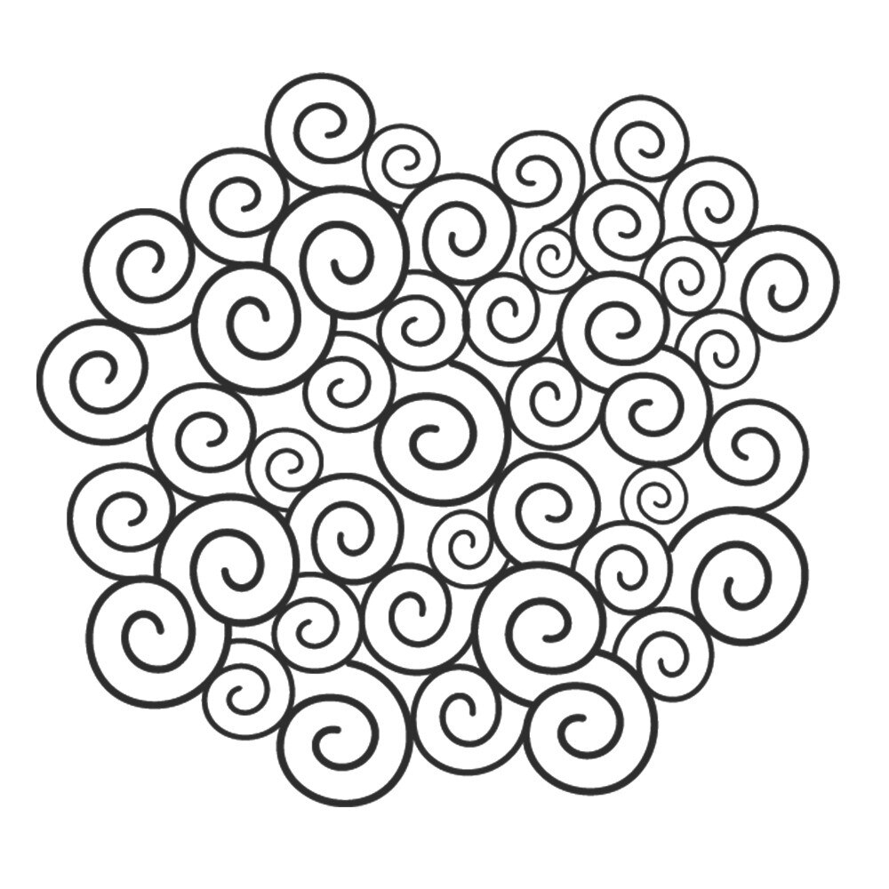 Sticker decorativ StickerStore Spirale, 100x91 cm, Negru