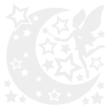 Sticker decorativ StickerStore Zana si luna, 30 x 30 cm, Fosforescent Sticker decorativ StickerStore Zana si luna, 30 x 30 cm, Fosforescent