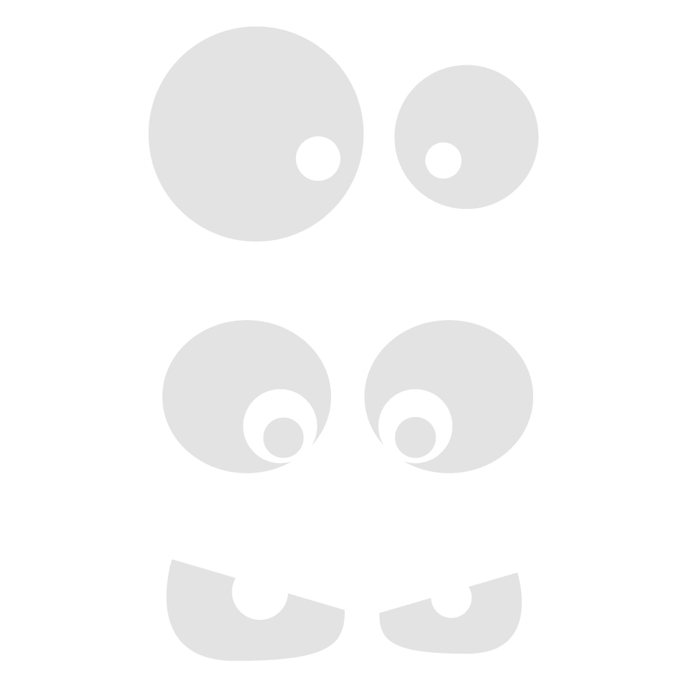 Sticker decorativ StickerStore Trei perechi de ochi, 30 x 19 cm, Fosforescent