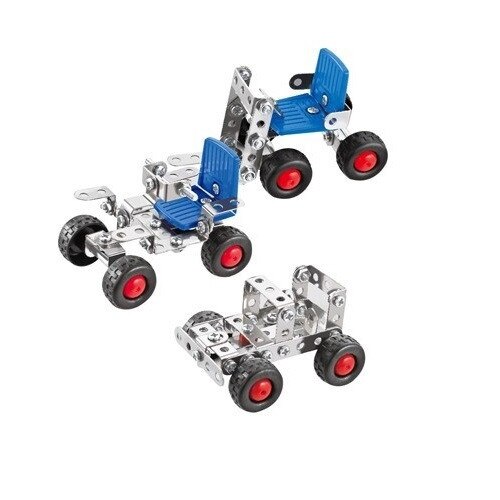 Joc constructie metal,Aole Toys, Beach Motorcycle, albastru, 12 cm