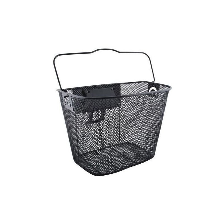 Cos bicicleta universal, MT MALATEC, montare fata, maner, 33x25x23 cm, metal, negru