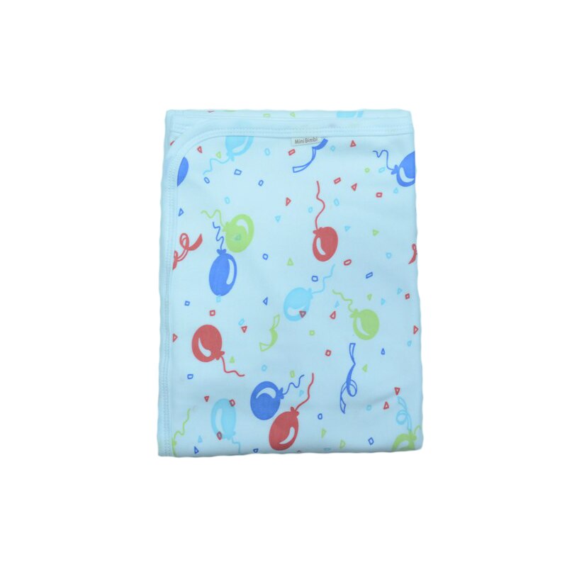 Paturica bumbac 78 x 78 cm pentru bebelusi Mini Bimbi PLDMB6, Alb