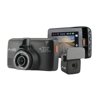 Camera auto DVR duala Mio MiVue798, QHD, ecran de 2.7”, unghi de 150 grade fata/140 grade spate, senzor G cu 3 axe, Wi-Fi, GPS încorporat, negru Camera auto DVR duala Mio MiVue798, QHD, ecran de 2.7”, unghi de 150 grade fata/140 grade spate, senzor G cu 3 axe, Wi-Fi, GPS încorporat, negru
