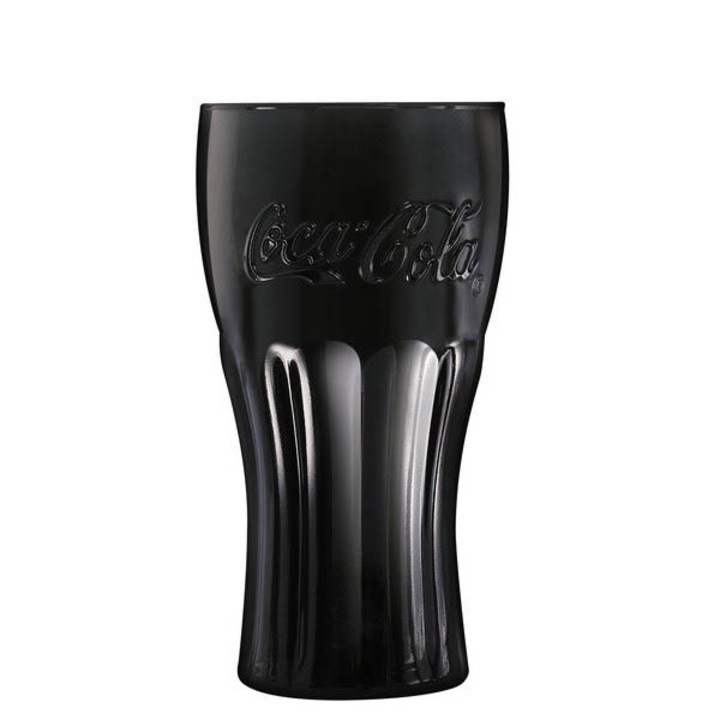 Coca-Cola Lose Mirror fekete üveg üdítős pohár szett, 6 db * 37 cl