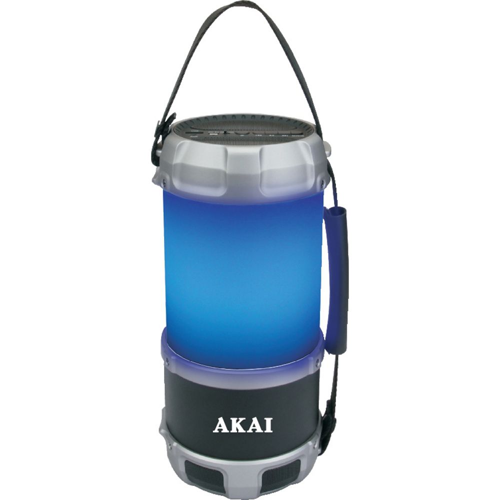 Boxa portabila activa, Akai ATGS-H38, 16 W, Bluetooth, USB, AUX-in, Radio FM, Negru, Functie Felinar