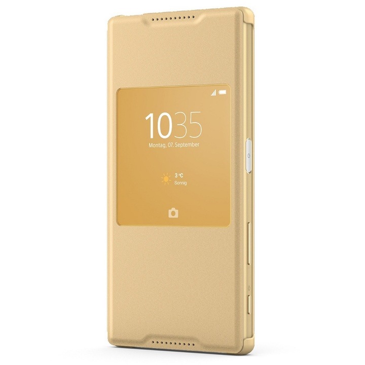 Калъф Sony Xperia Style Cover Window Z5 SCR42, Gold