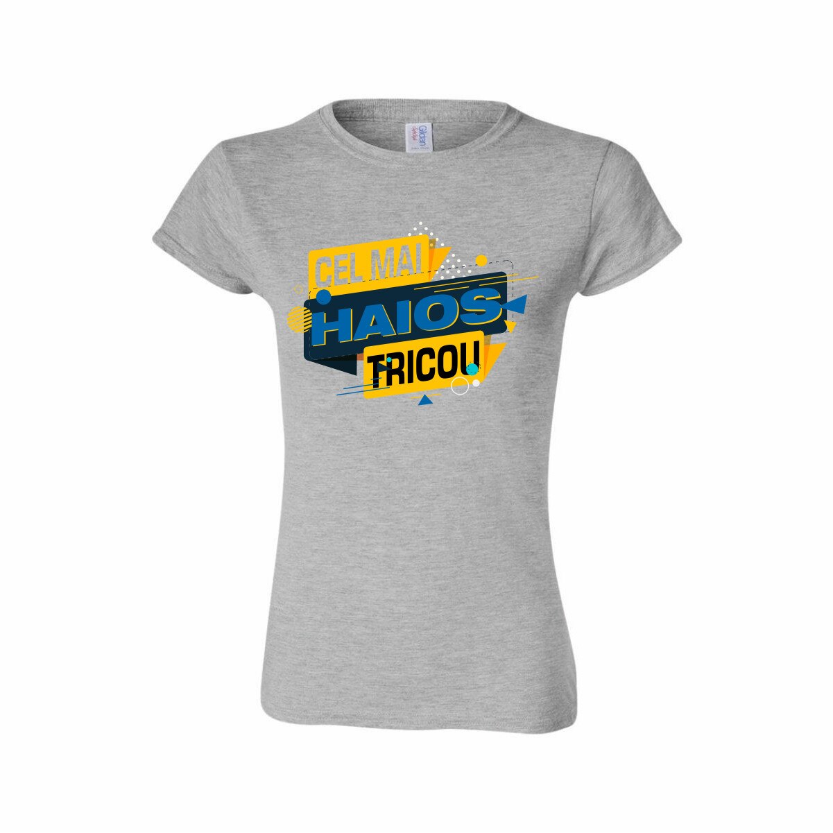 Tricou Personalizat pentru Femei Gri Deschis, Marimea XL - 