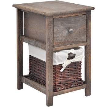 Noptiera shabby chic din lemn, vidaXL, maro, 28 x 31 x 45 cm Noptiera shabby chic din lemn, vidaXL, maro, 28 x 31 x 45 cm