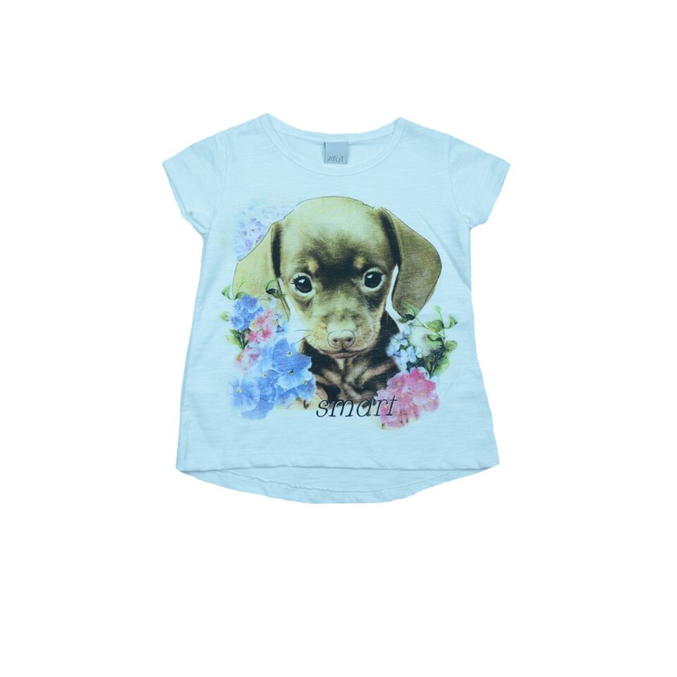 Tricou maneca scurta fetite Atut 5320, Alb 92 cm