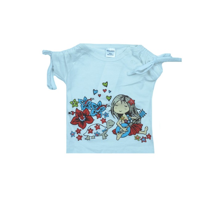 Tricou cu maneca scurta pentru fete Wendee BV10500286-86, Alb 744